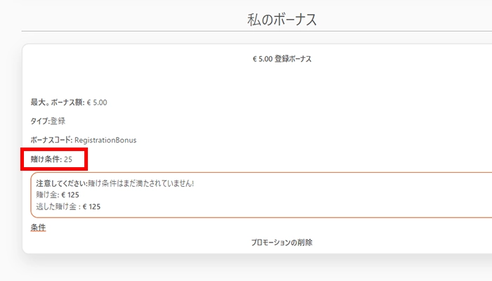 カジョットカジノ賭け金25倍